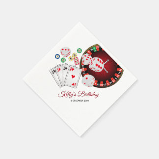 Poker Playing Card, casino, Cocktail Paper Napkins