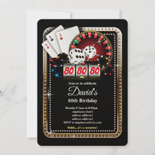 Poker Playing Card, casino party invite