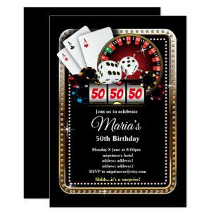 casino party invitations zazzle