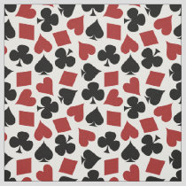 Poker Playing Card Suit Pattern Fabric