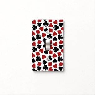 Poker Playing Card Suit Pattern Light Switch Cover