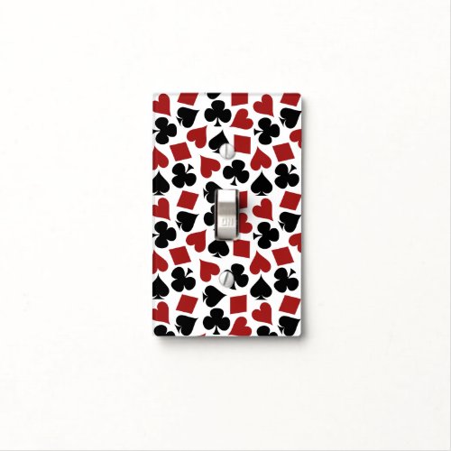 Poker Playing Card Suit Pattern Light Switch Cover