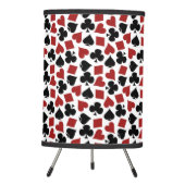 Poker Playing Card Suit Pattern Tripod Lamp (Front)