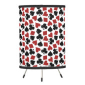 Poker Playing Card Suit Pattern Tripod Lamp (Back)