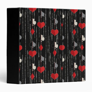 Poker playing card symbols. 3 ring binder