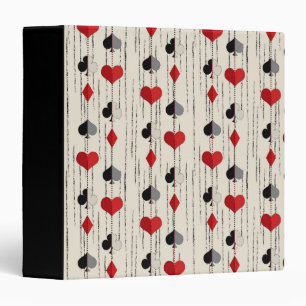 Poker Playing Card Symbols 3 Ring Binder