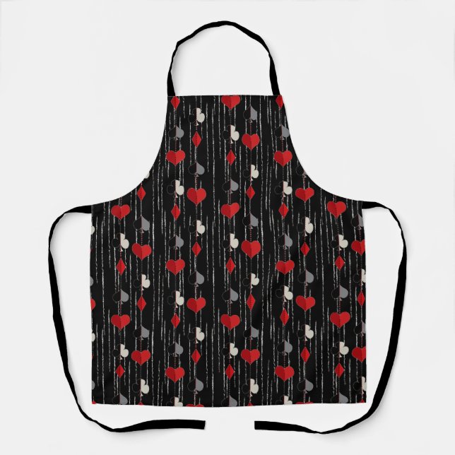 Poker playing card symbols. apron (Front)