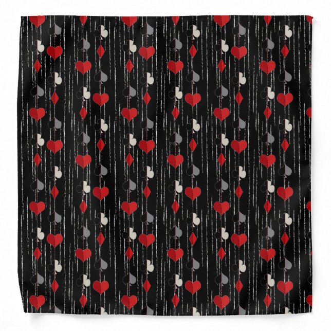 Poker playing card symbols. bandana (Front)