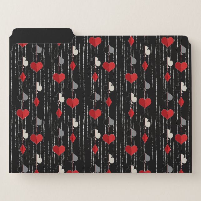 Poker playing card symbols. file folder (Front Left)