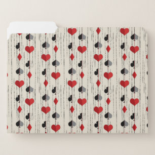 Poker Playing Card Symbols File Folder