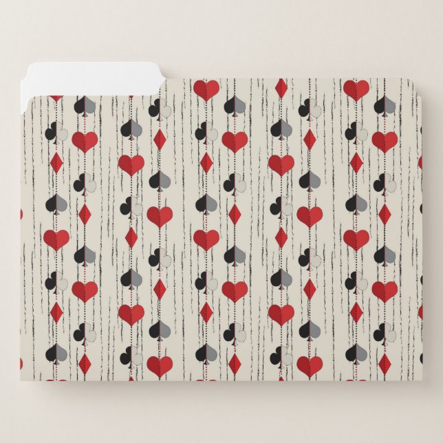 Poker Playing Card Symbols File Folder (Front Left)