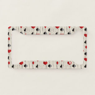 Poker Playing Card Symbols License Plate Frame