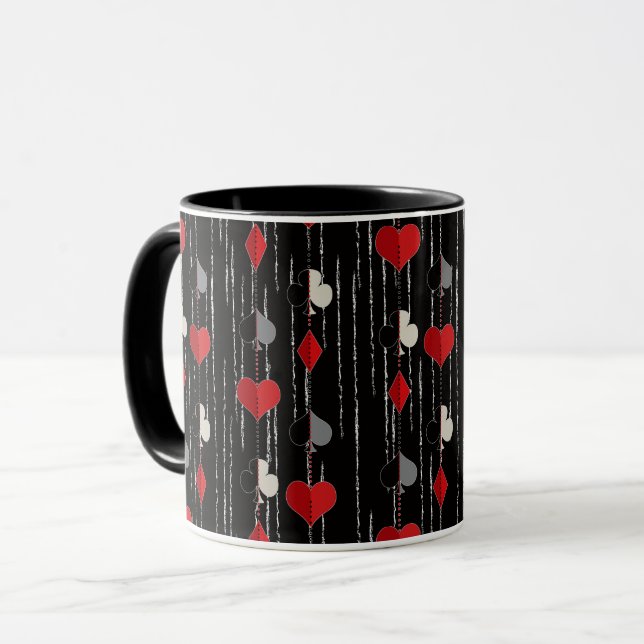 Poker playing card symbols. mug (Front Left)