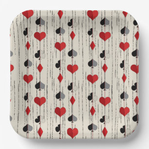 Poker Playing Card Symbols Paper Plates