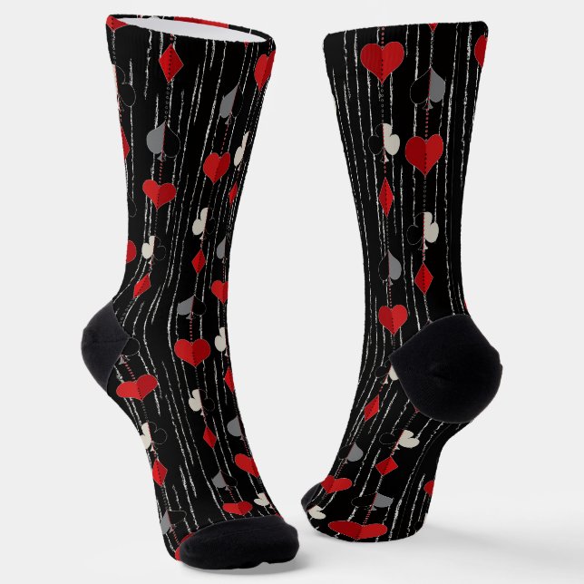 Poker playing card symbols. socks (Angled)