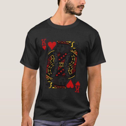 Poker Playing Cards King Of Hearts T_Shirt