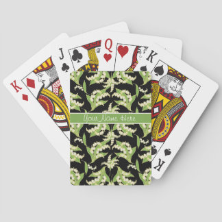 Poker Playing Cards: Lilies of the Valley, Black Poker Cards