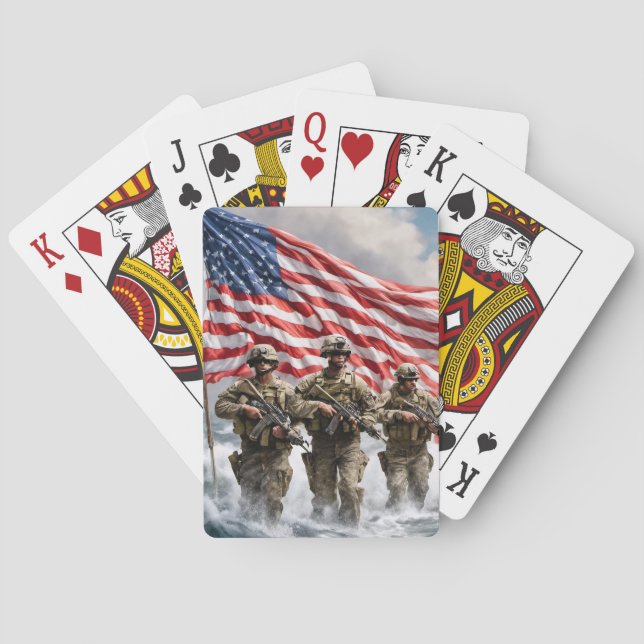 Poker Playing Cards Military Strength (Back)