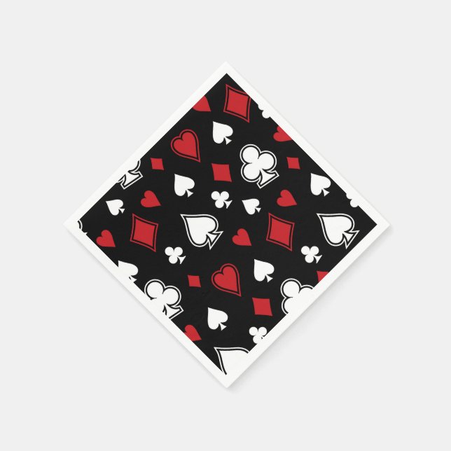 Poker Playing Cards Napkins (Corner)