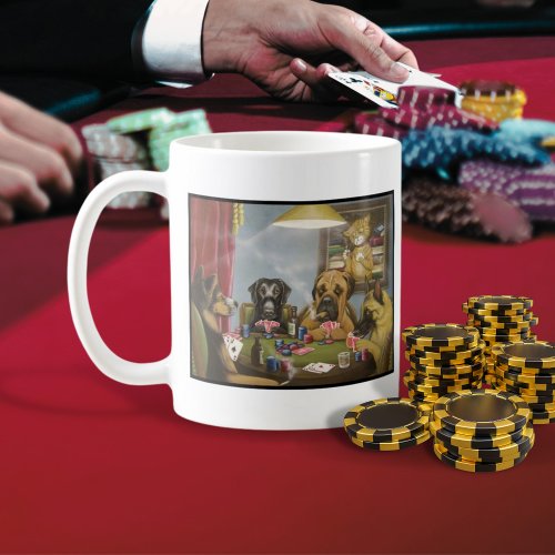 Poker Playing Dogs Coffee Mug