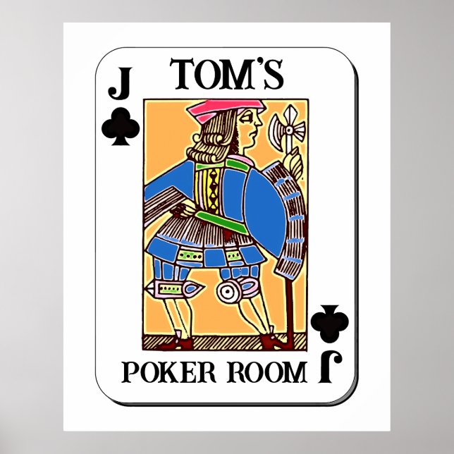 Poker Poster - Customizable - Jack of Clubs (Front)