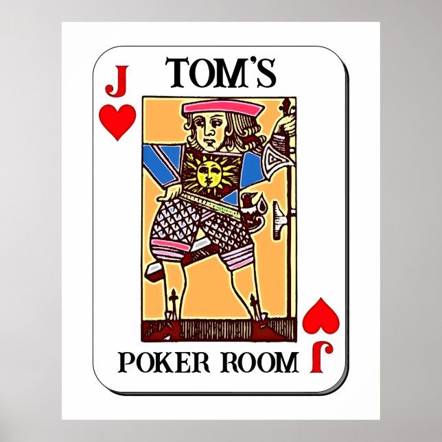 Poker Poster - Customizable - Jack of Hearts (Front)