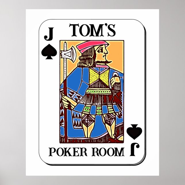 Poker Poster - Customizable - Jack of Spades (Front)