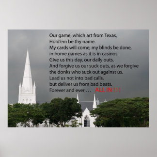 poker prayer poster