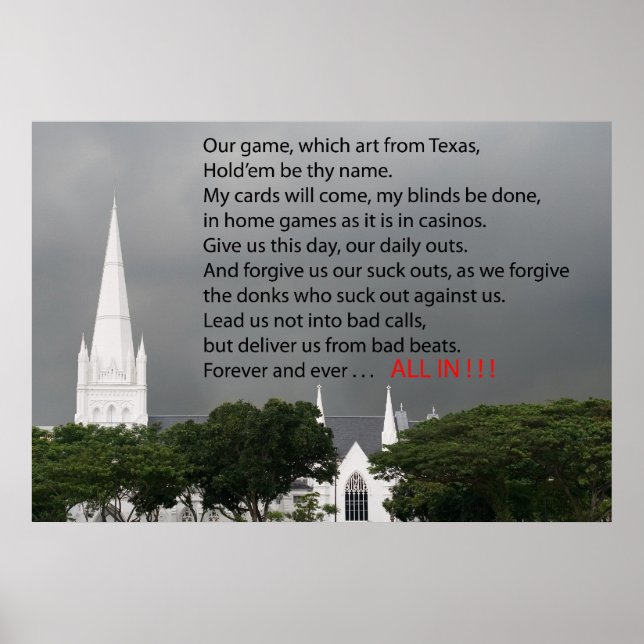 poker prayer poster (Front)