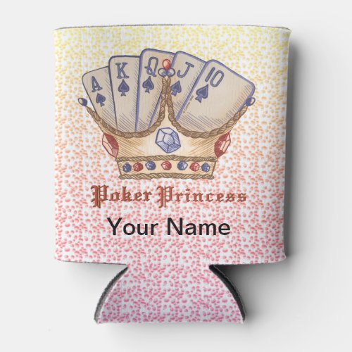 Poker Princess custom name Can Cooler 