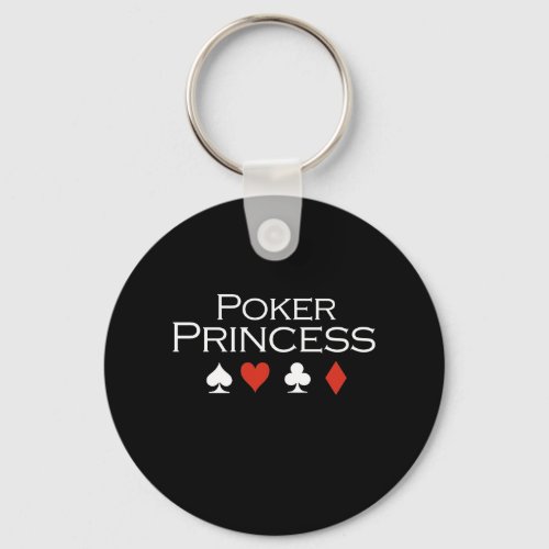 Poker Princess T_shirt white Keychain