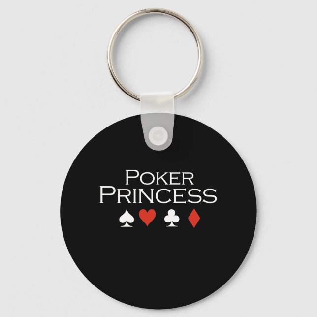 Poker Princess T-shirt white Keychain (Front)
