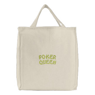 Poker Queen Embroidered Organic Bag