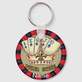 Poker Queen keychain