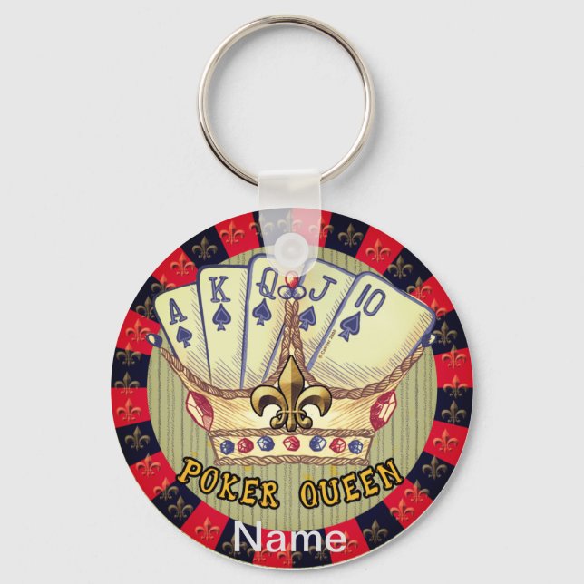 Poker Queen  keychain (Front)