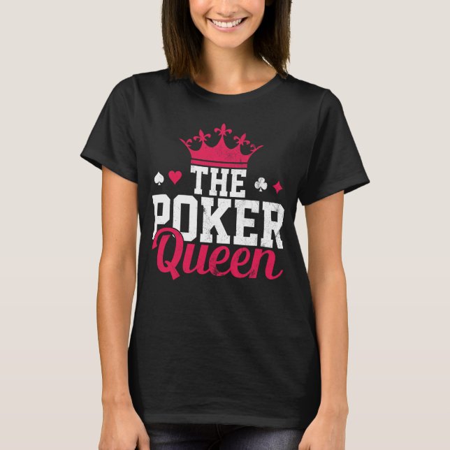 Poker Queen Princess Girl T-Shirt (Front)