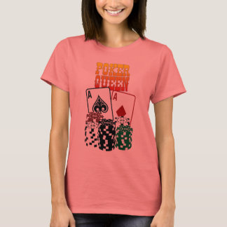Poker Queen - Two Aces and Chips T-Shirt