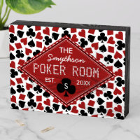 Poker Room Casino Game Personalized Name Monogram