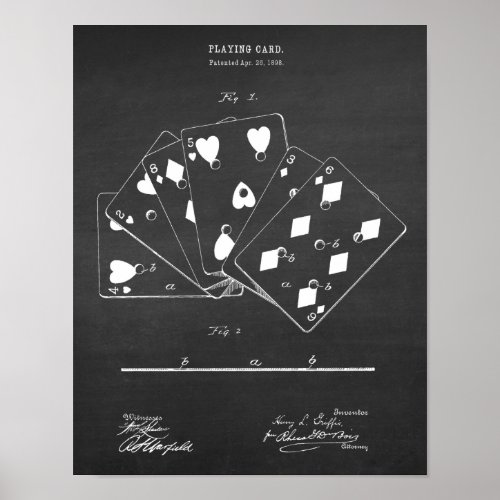 Poker room decor Playing Cards patented in 1898