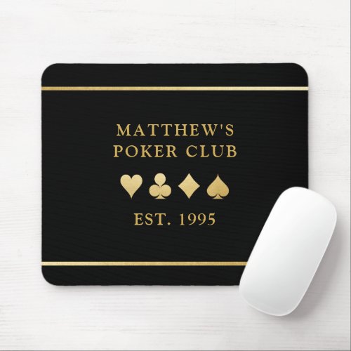 Poker Room Tournament Player Personalized Mouse Pad