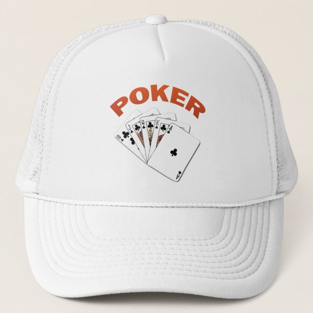 POKER ROYAL FLUSH TRUCKER HAT (Front)