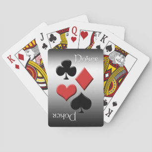 Poker-Silver Metal Look Poker Cards