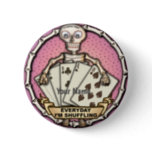 Poker Skeleton Gambler  pin button