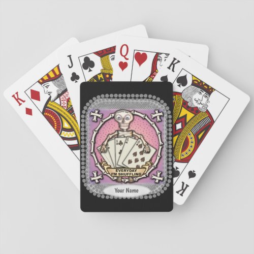 Poker Skeleton Gambler Poker  Playing Cards