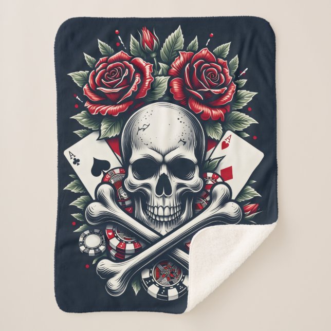 Poker Skull Blanket (Front)