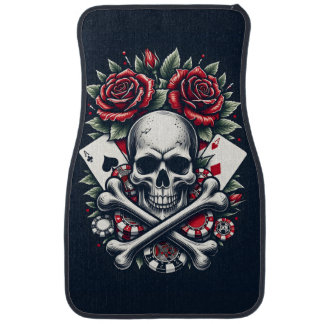 Poker Skull Car Floor Mats