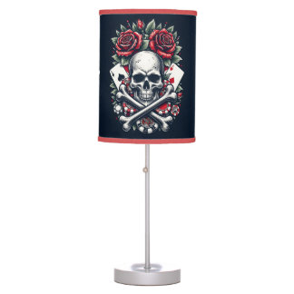 Poker Skull Lamp