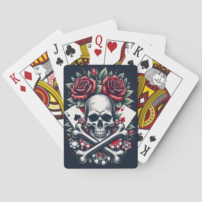Poker Skull Poker Cards (Back)