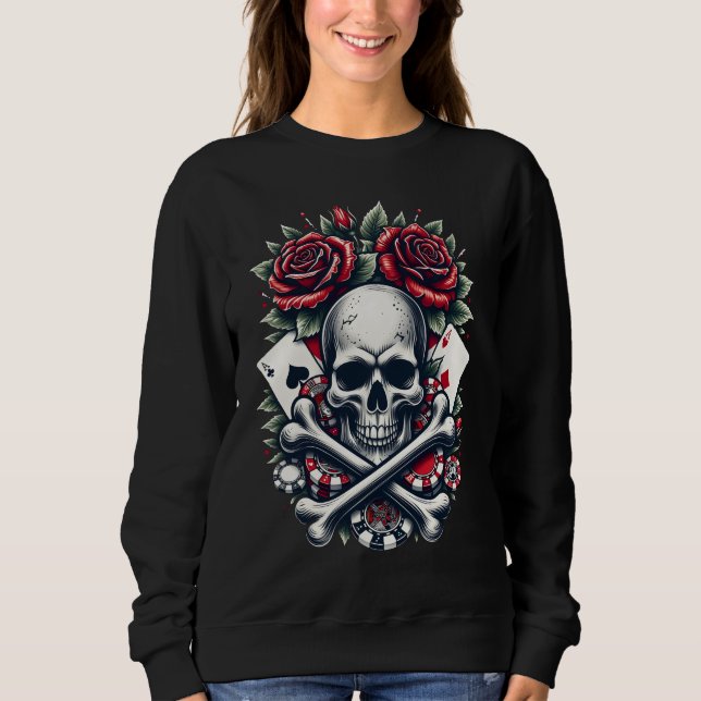 Poker Skull Sweatshirt (Front)