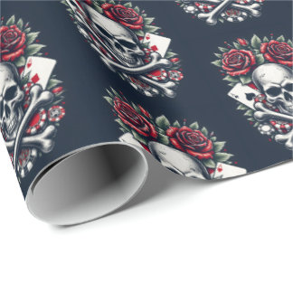 Poker Skull Wrapping Paper